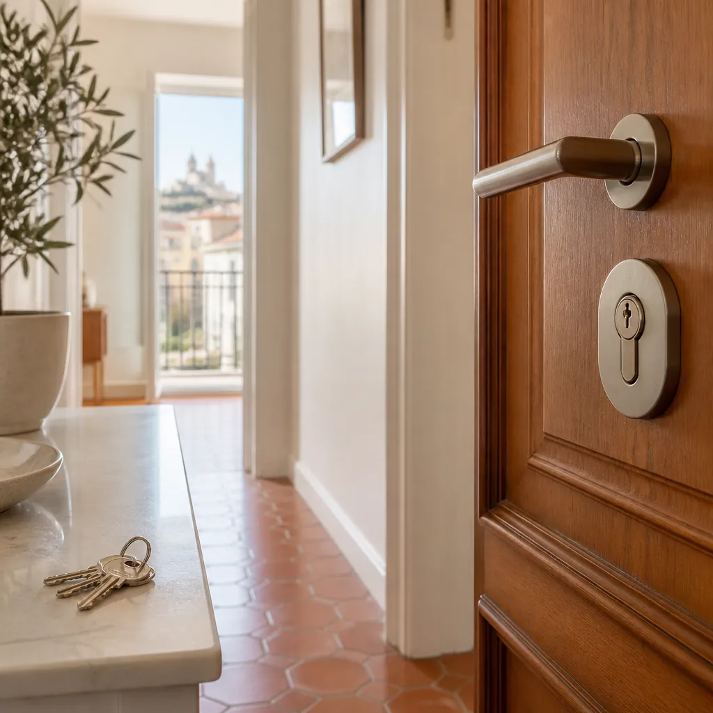 Porte d'appartement et clés — conseils serrurier Marseille