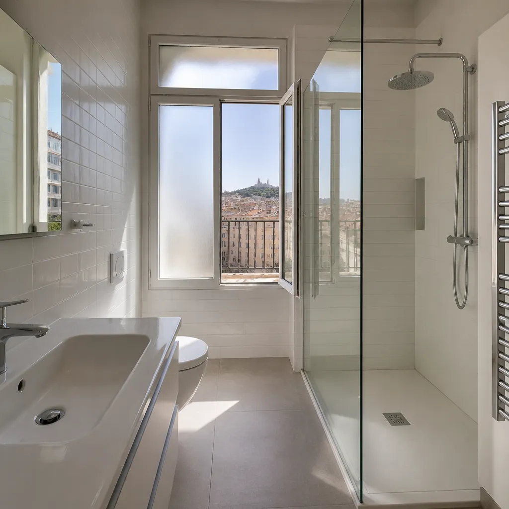 Salle de bain rénovée à Marseille par Multi-Service 13